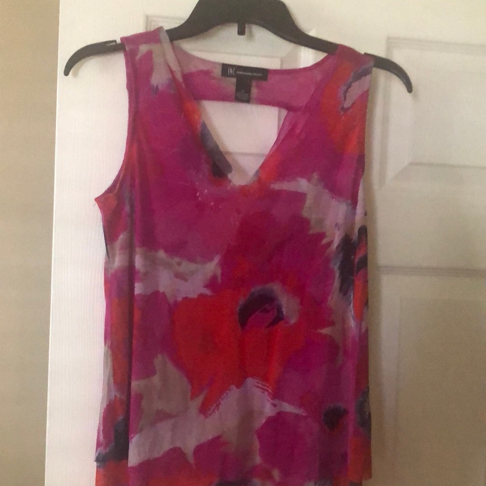 INC sleeveless sheer top . EUC